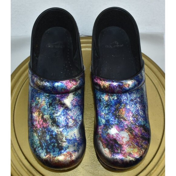 Dansko Metallic Wash Patent Professional Work Nurse Clogs 41 US 11.5 -Flaws- - Picture 6 of 13